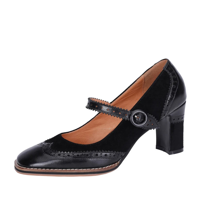 Women's Classic Leather & Suede Heels