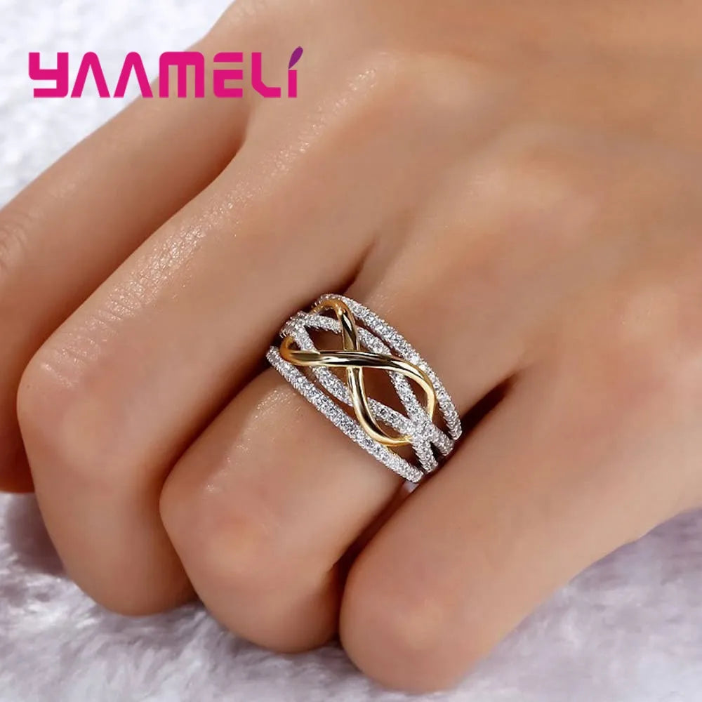 925 Silver/Cubic Zircon Infinity Promise Ring