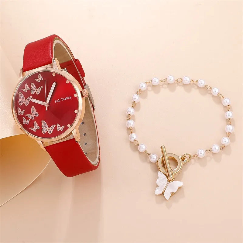 2 pc Watch and Bracelet Gift Set in 5 color choices