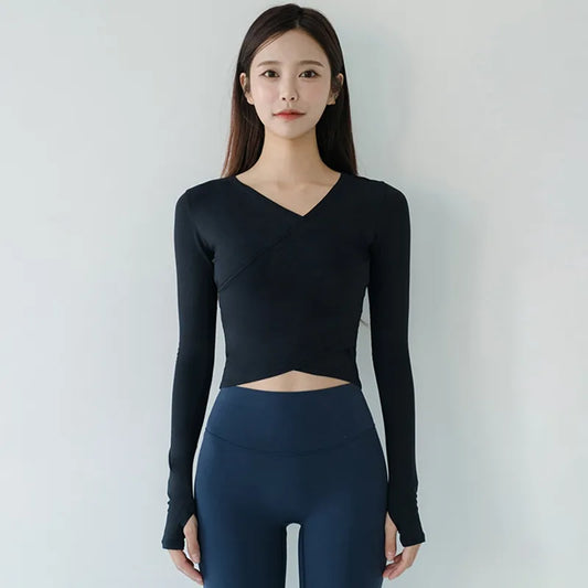 Long Sleeve Compression Yoga Pilates Workout Top
