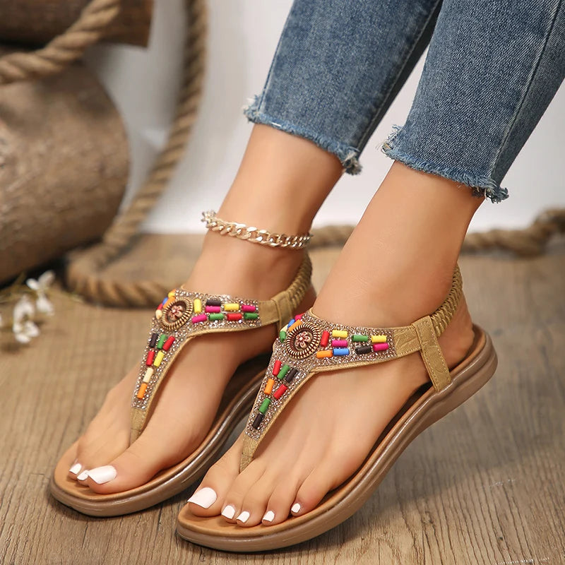 Bohemian Style Non-Slip Toe Post Sandals