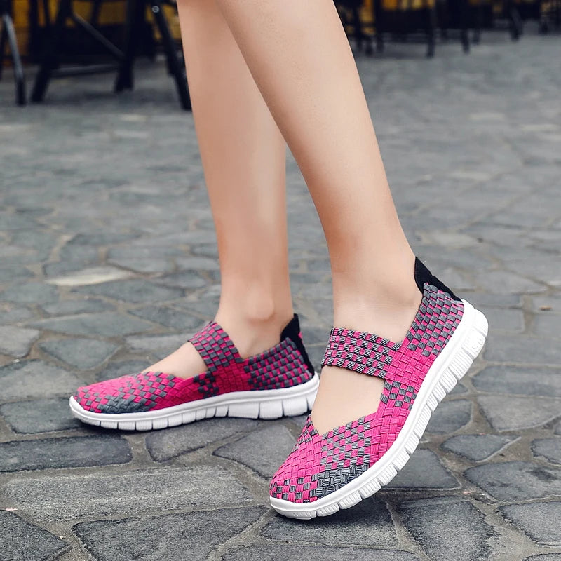 Hook and Loop Strap Flat Casual Shoe - color choice