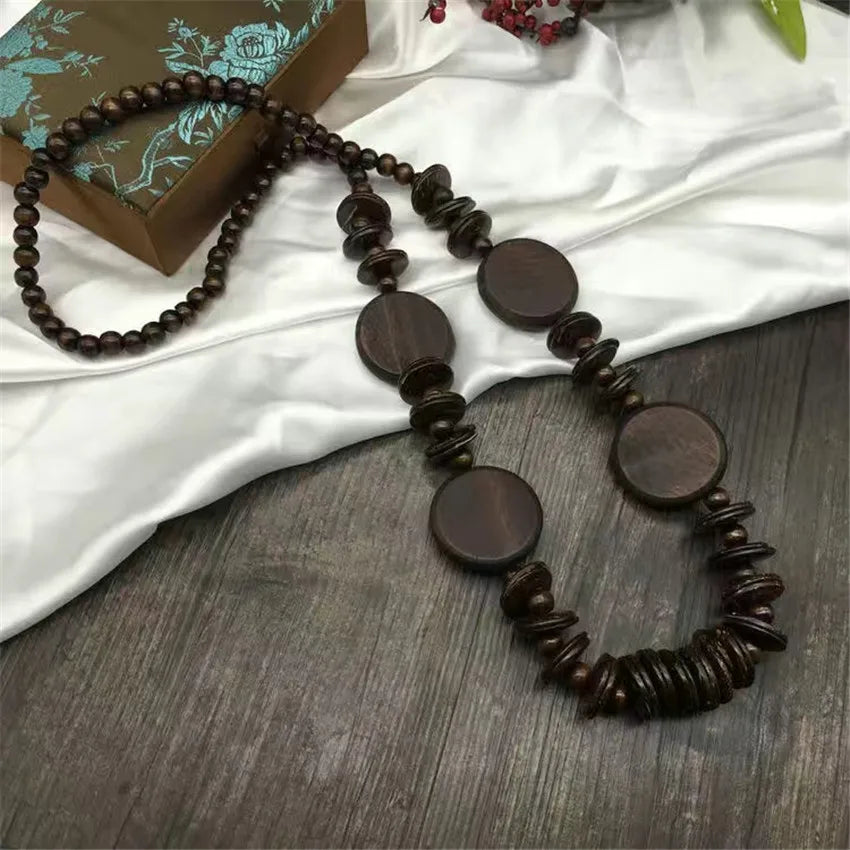 Bohemian Vintage Wooden Necklaces