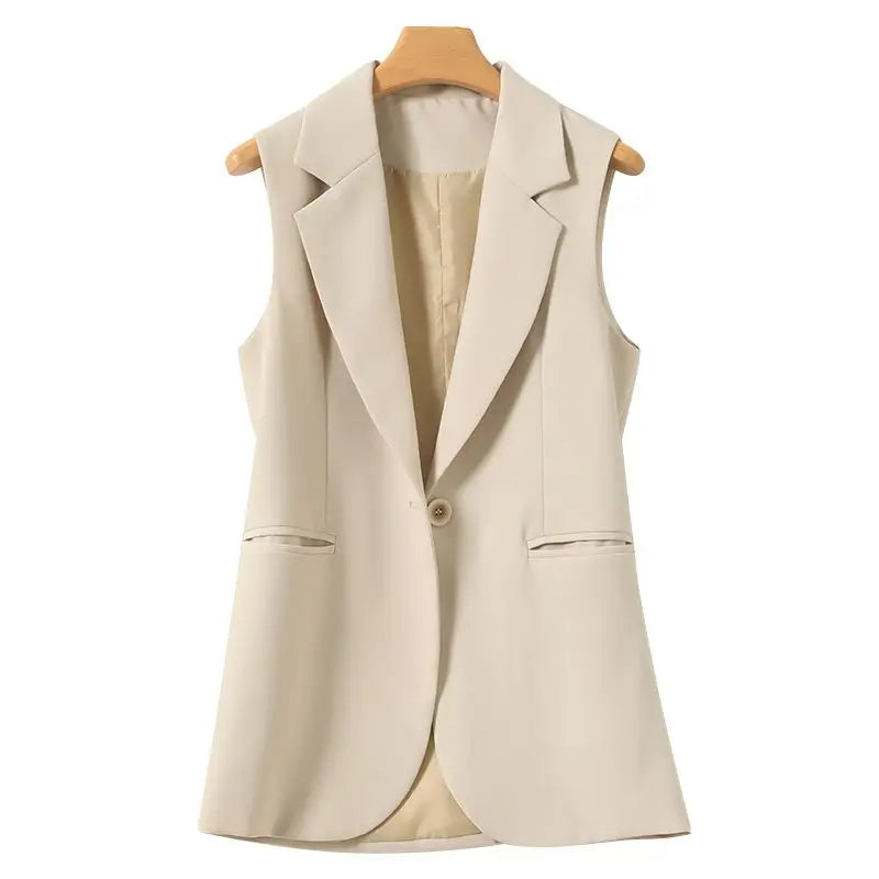 Ladies' Long Sleeveless Waistcoat - Long Sleeveless Vests