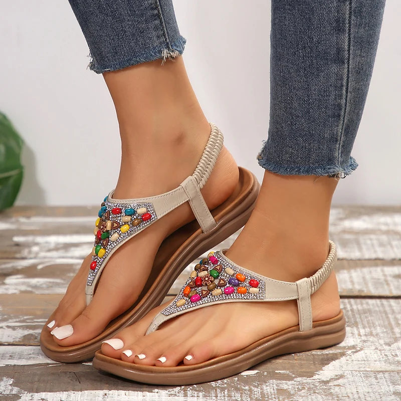 Bohemian Style Non-Slip Toe Post Sandals