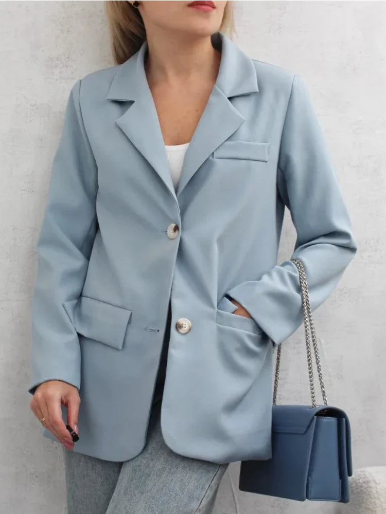 Casual Loose Long Blazer in New Spring and Summer Colors