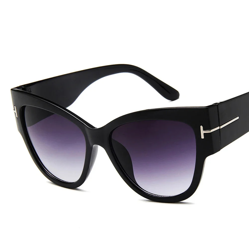 Luxury Designer Fashion Cat Eye Oversized Sunglasses