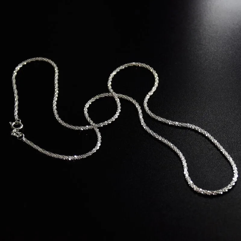 S925 Sterling Silver 2mm Chain Necklace