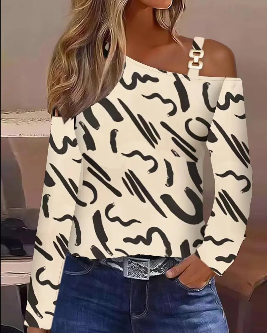Sexy Off Shoulder Long Sleeve Pullover Top