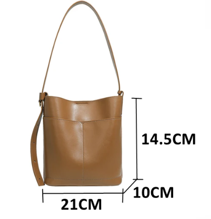 Genuine Leather Cross Body Bucket Bags