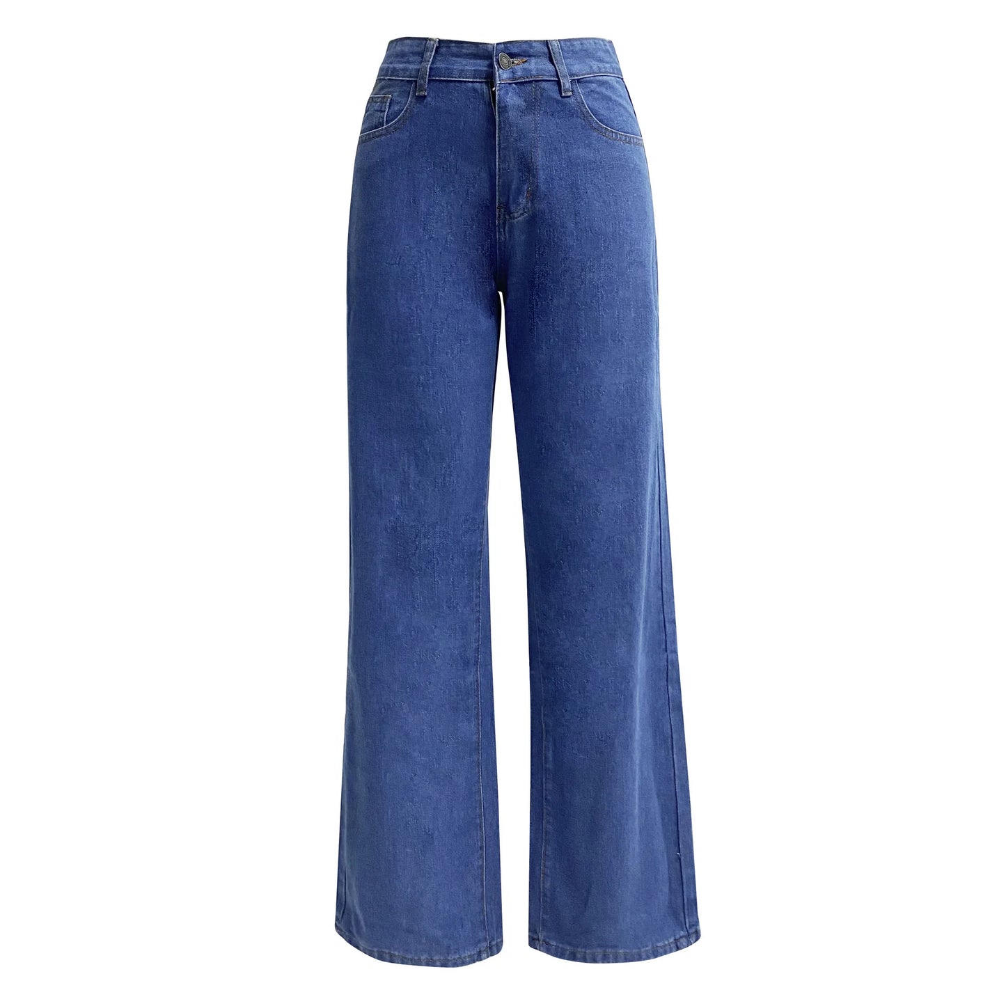 Retro Style High Waist Straight Leg Jeans in 3 Colors